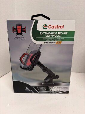 Castrol Extendable Secure Grip Mount Phone Windshield 6.5 NEW